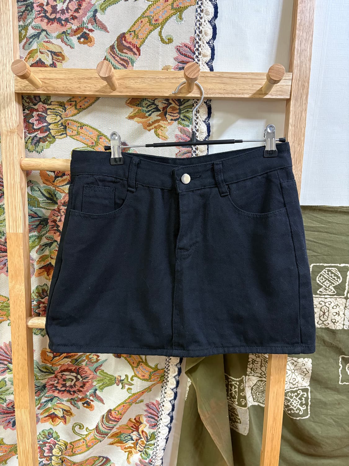 흑청 데님 미니 스커트  상품이미지1