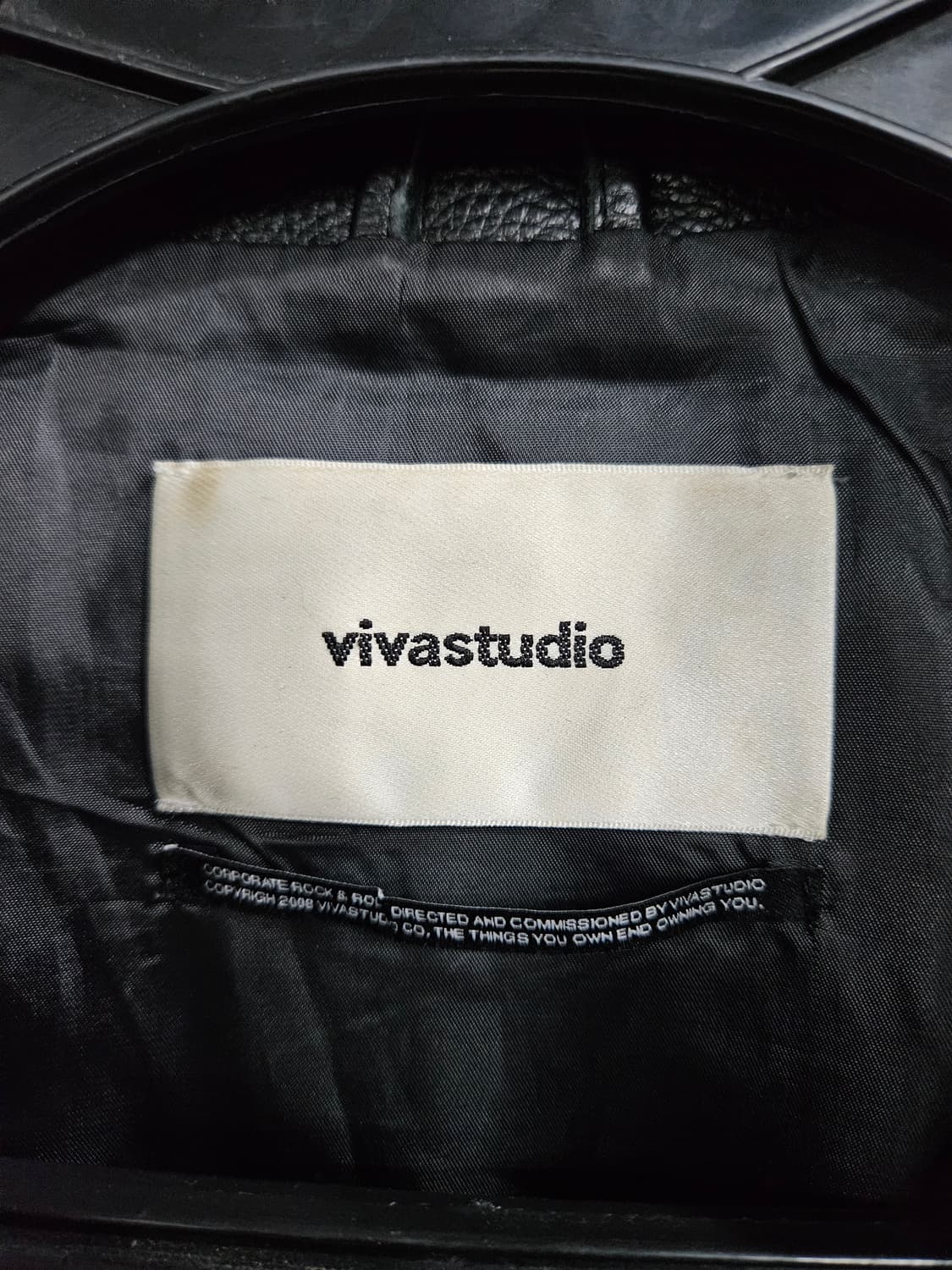 비바스튜디오 블랙 남성 슬림핏 95 가죽 라이더자켓  상품이미지3