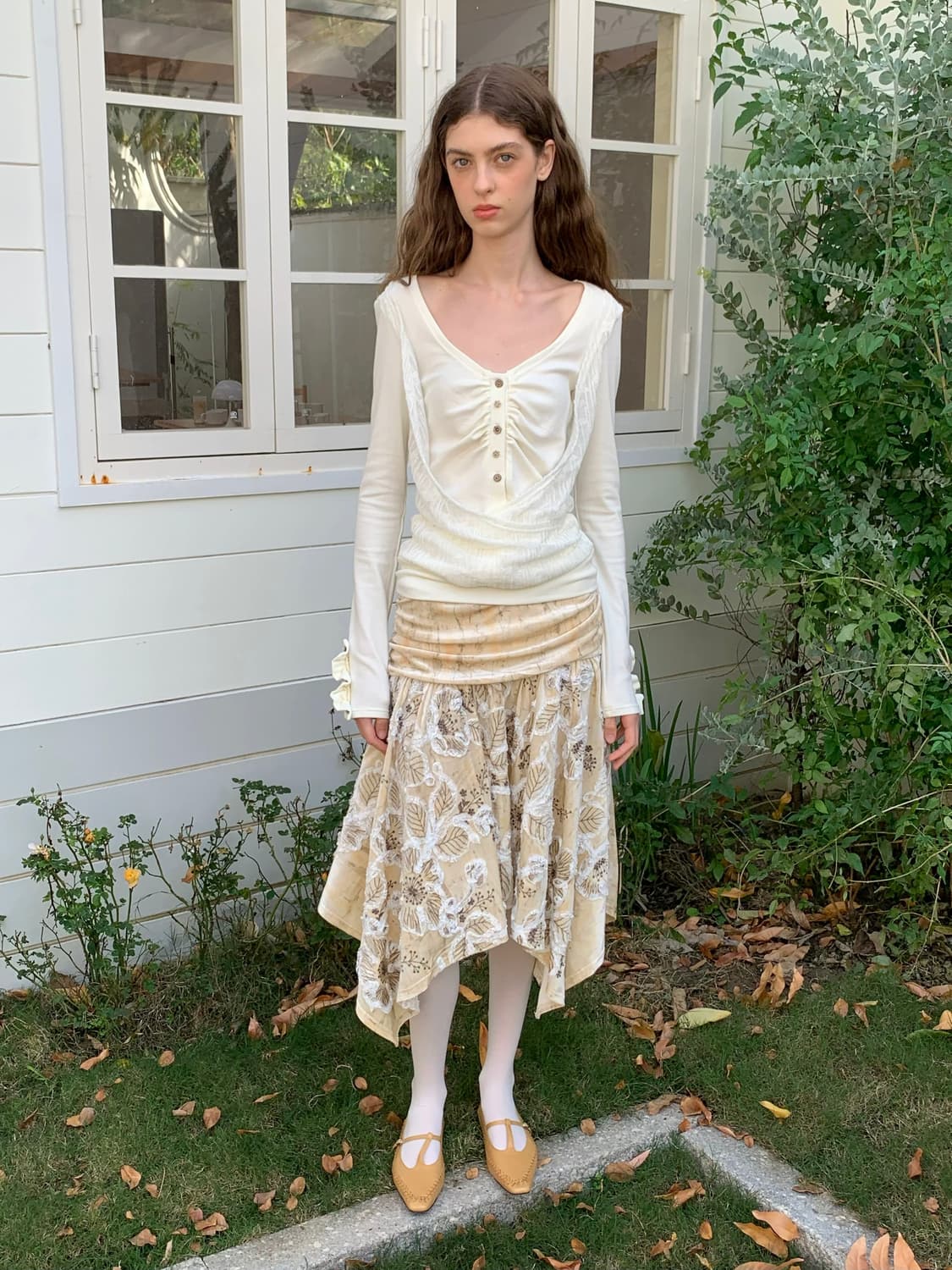 Jelloo Romantic Floral Embroidery Skirt 상품이미지2