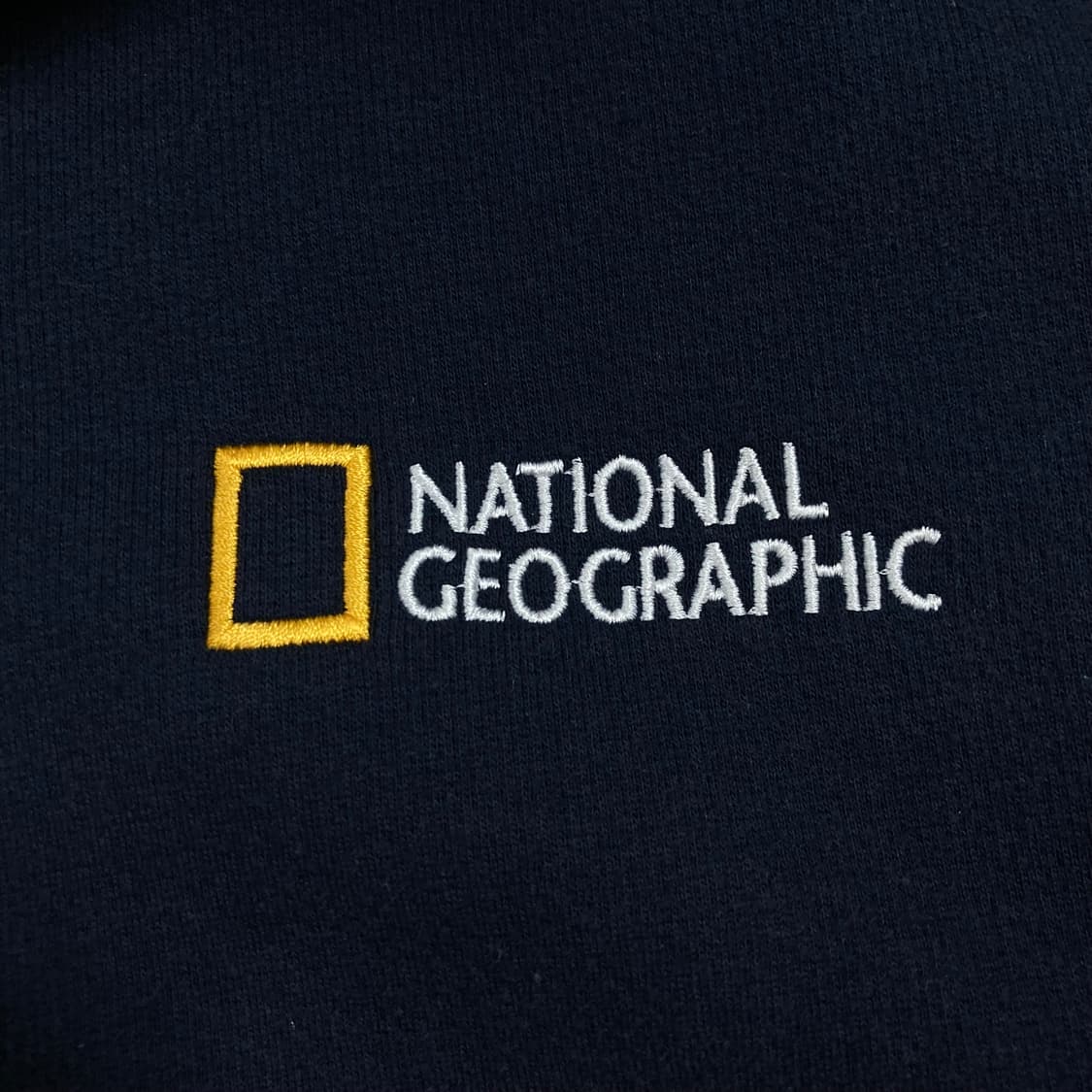 내셔널 지오그래픽 빅로고 네이비 후드 집업 상품이미지3