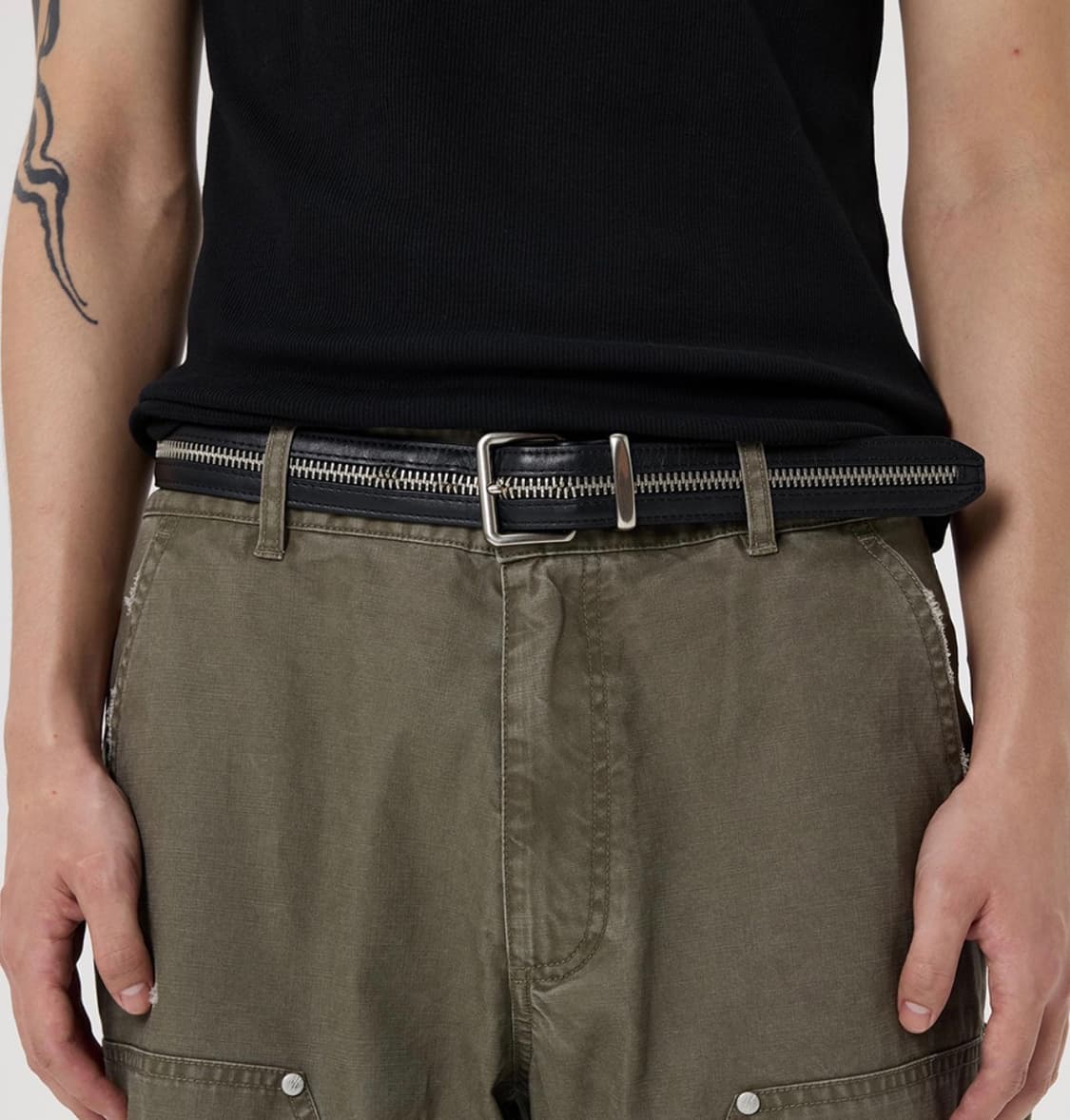 Zipper leather belt 상품이미지2