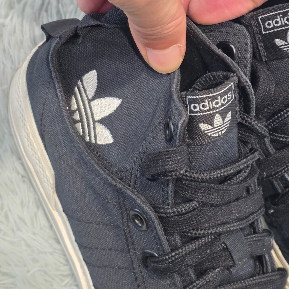 2a-12:아디다스 오리지널스 니짜 더블레이어 하이 블랙(240mm) 상품이미지8