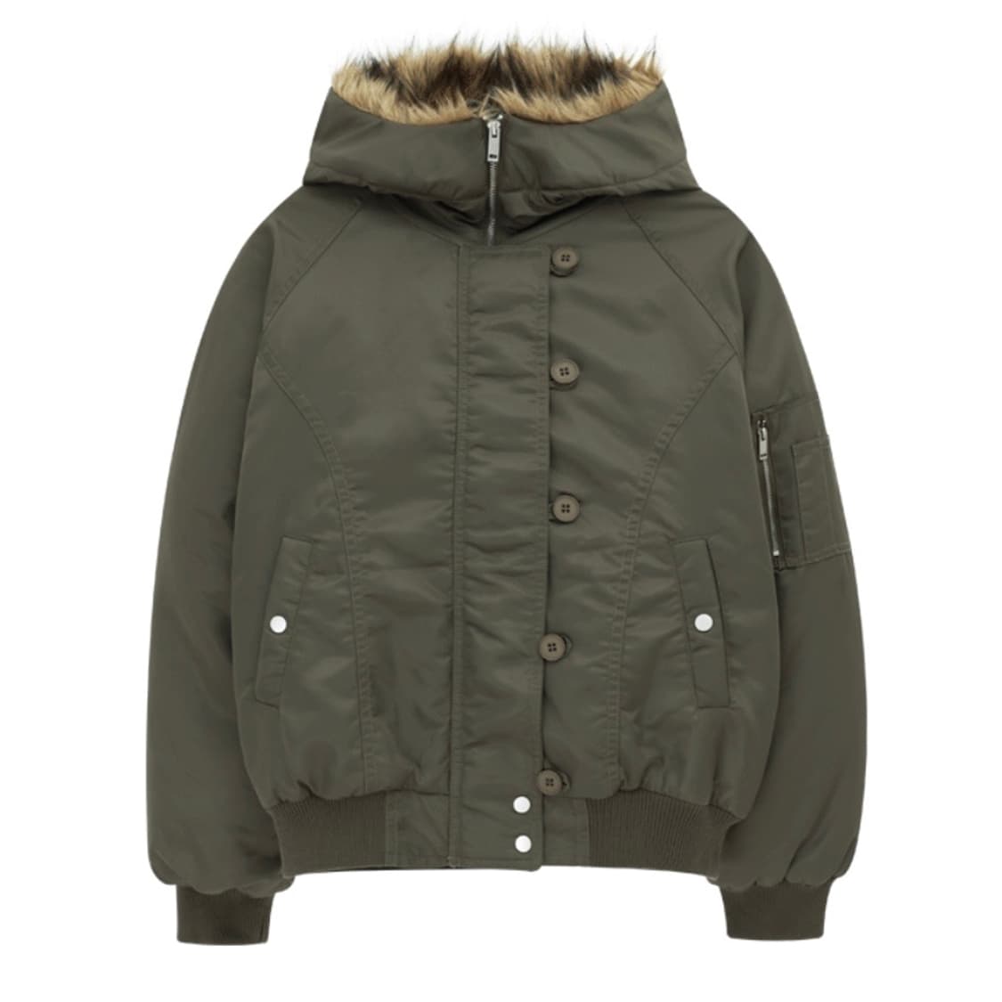 블랙업 누닐 퍼트리밍 후드 점퍼 상품이미지5