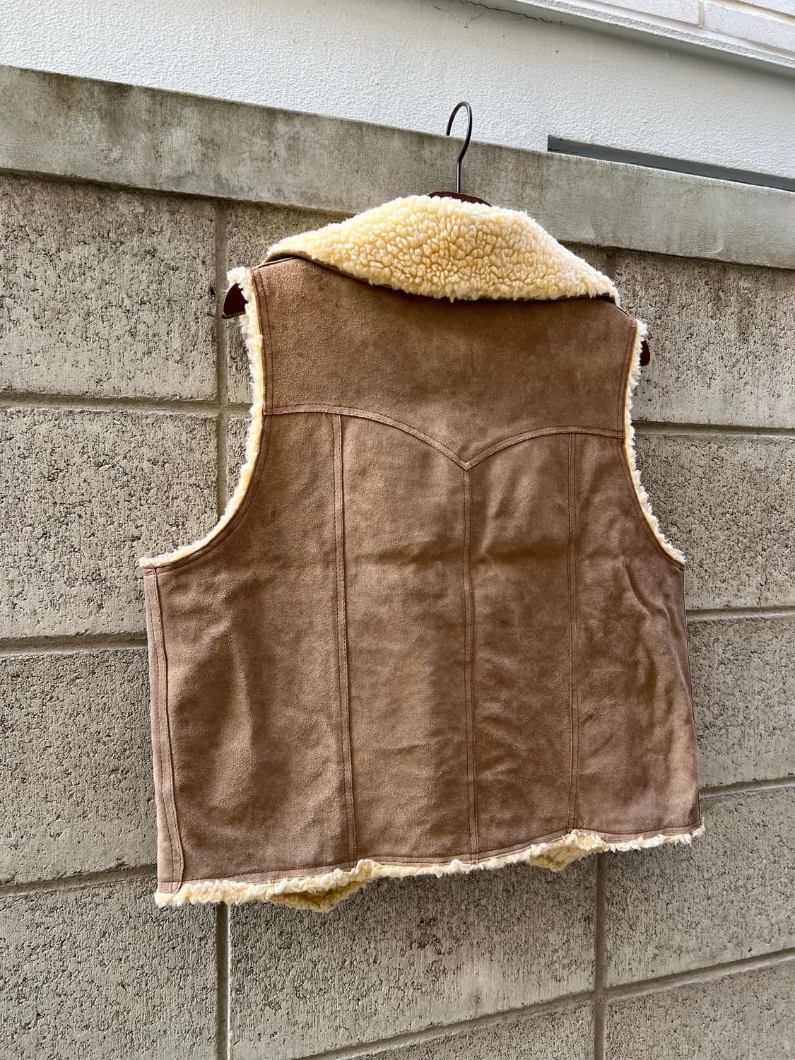 1980s OZARK AMERICAN 스웨이드레더 쉐르파베스트 상품이미지9