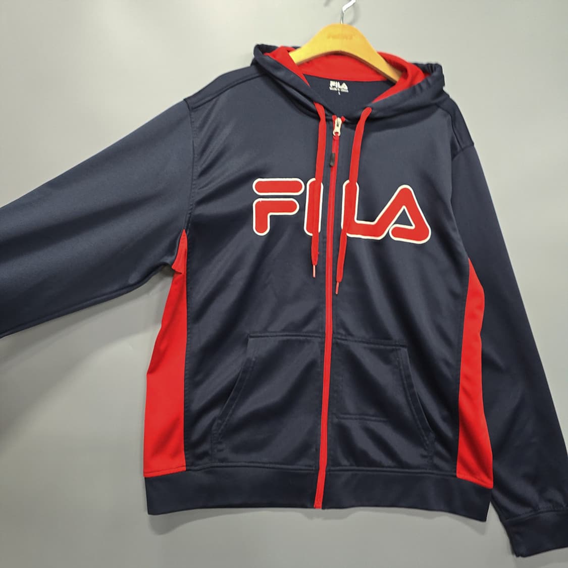 휠라(FILA) 빅로고 배색 후드집업 자켓 L 상품이미지2