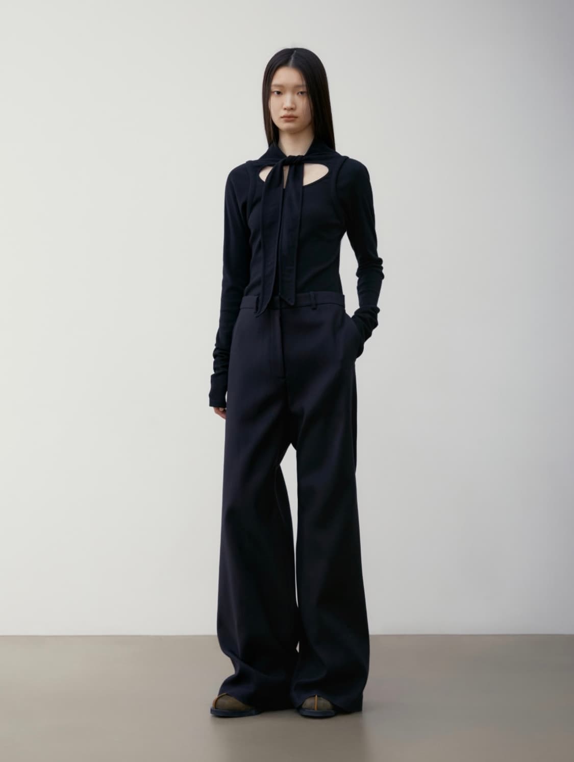 로우클래식 스카프 저지 탑 상품이미지1