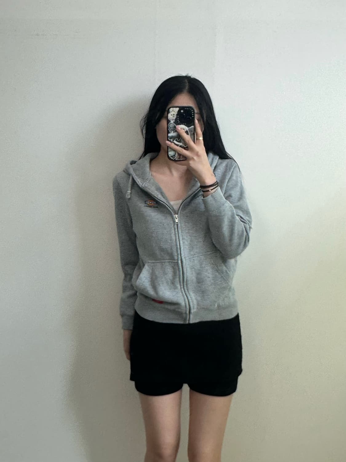 디키즈 백로고 그레이 후드집업 상품이미지2