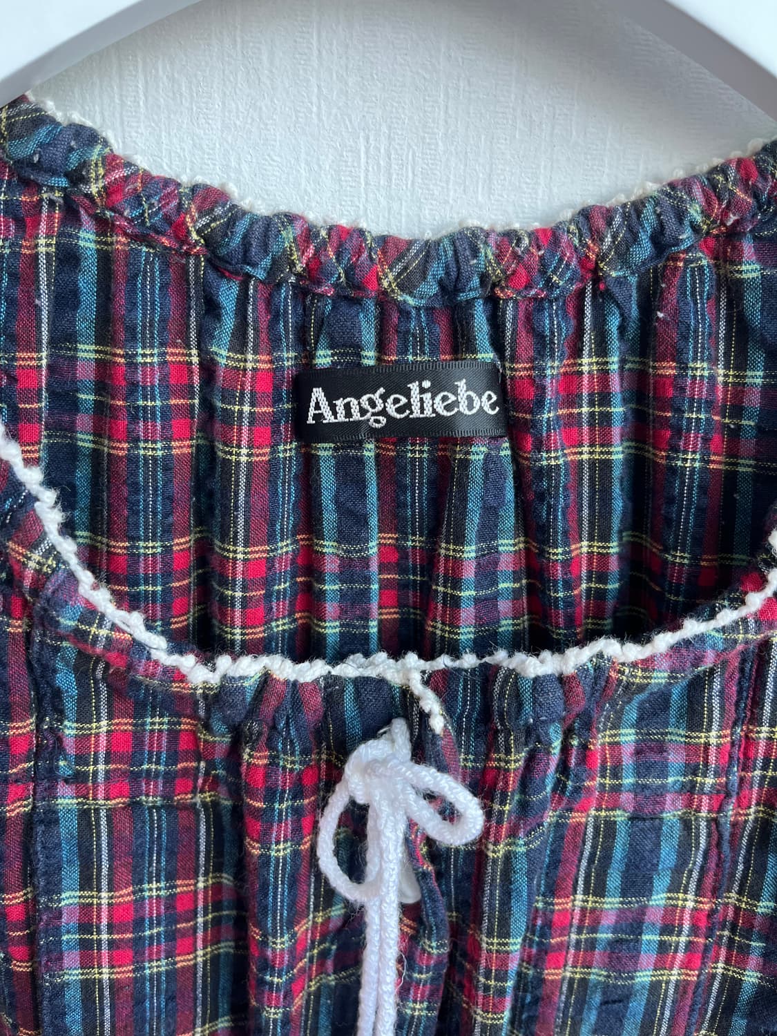 Angeliebe 레드 체크 원피스 상품이미지6