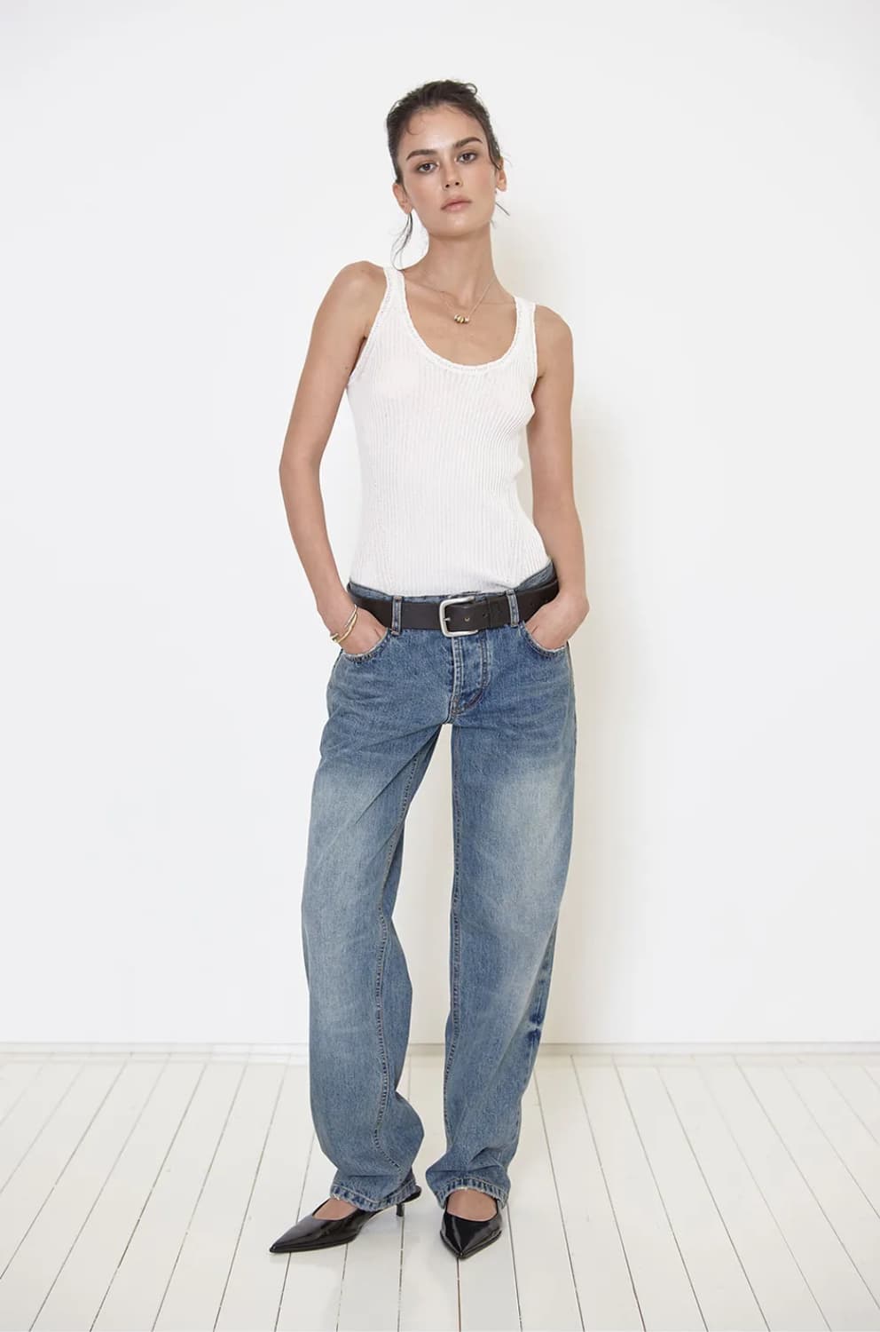 이안조 로우라이즈 washed 90s straight denim 상품이미지3