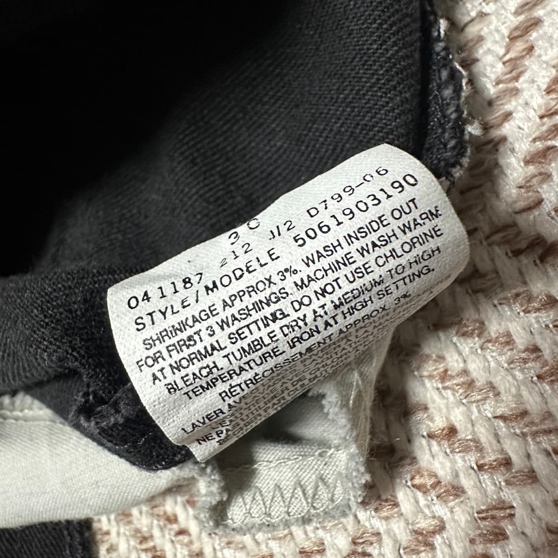 LEVI'S canada made orangetab black jeans 상품이미지5