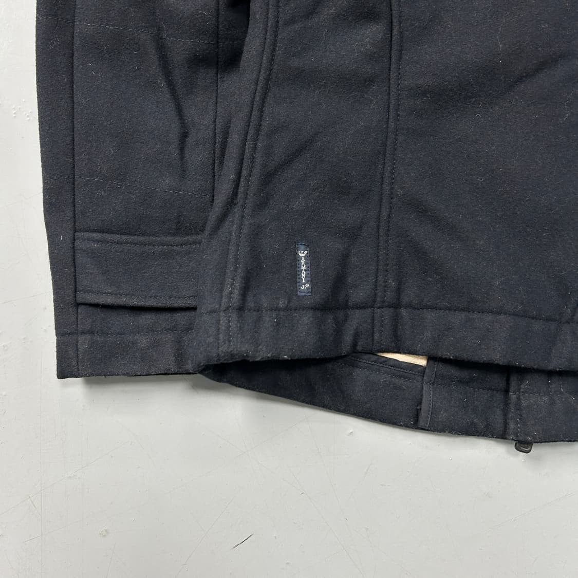 아르마니 블랙 울 더플 후드자켓 상품이미지5