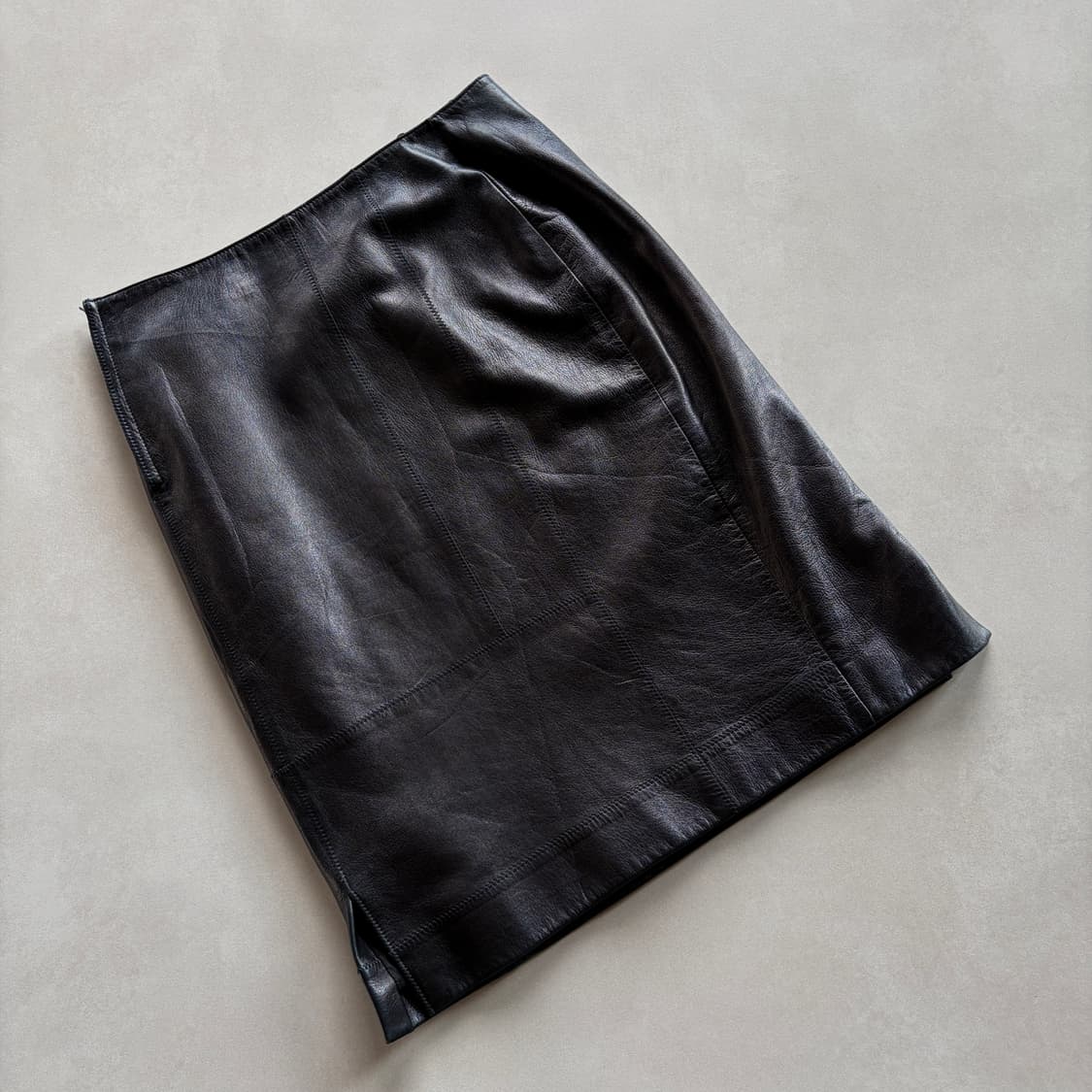 [25인치]프라다 PRADA 정품 90s 양가죽 스커트 상품이미지2