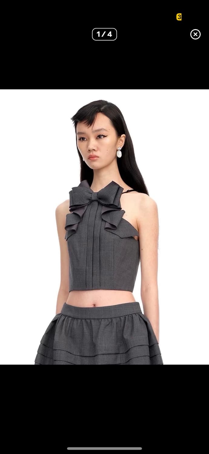 슈슈통 SHUSHU/TONG Gray 3D Bow Camisole 구해요 상품이미지1