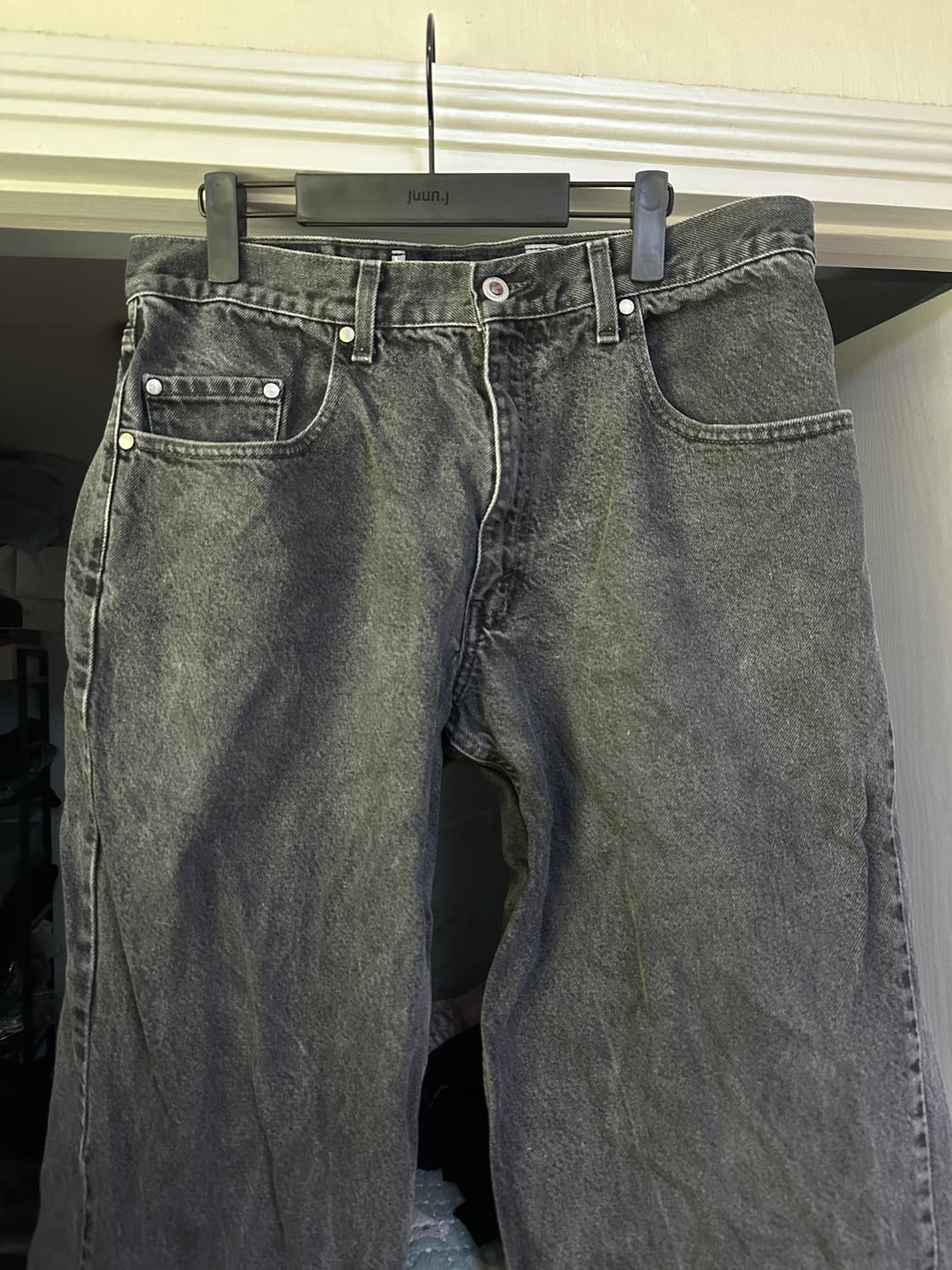 [34X32] 빈티지 리바이스 실버탭 배기 흑청 데님 팬츠 상품이미지2