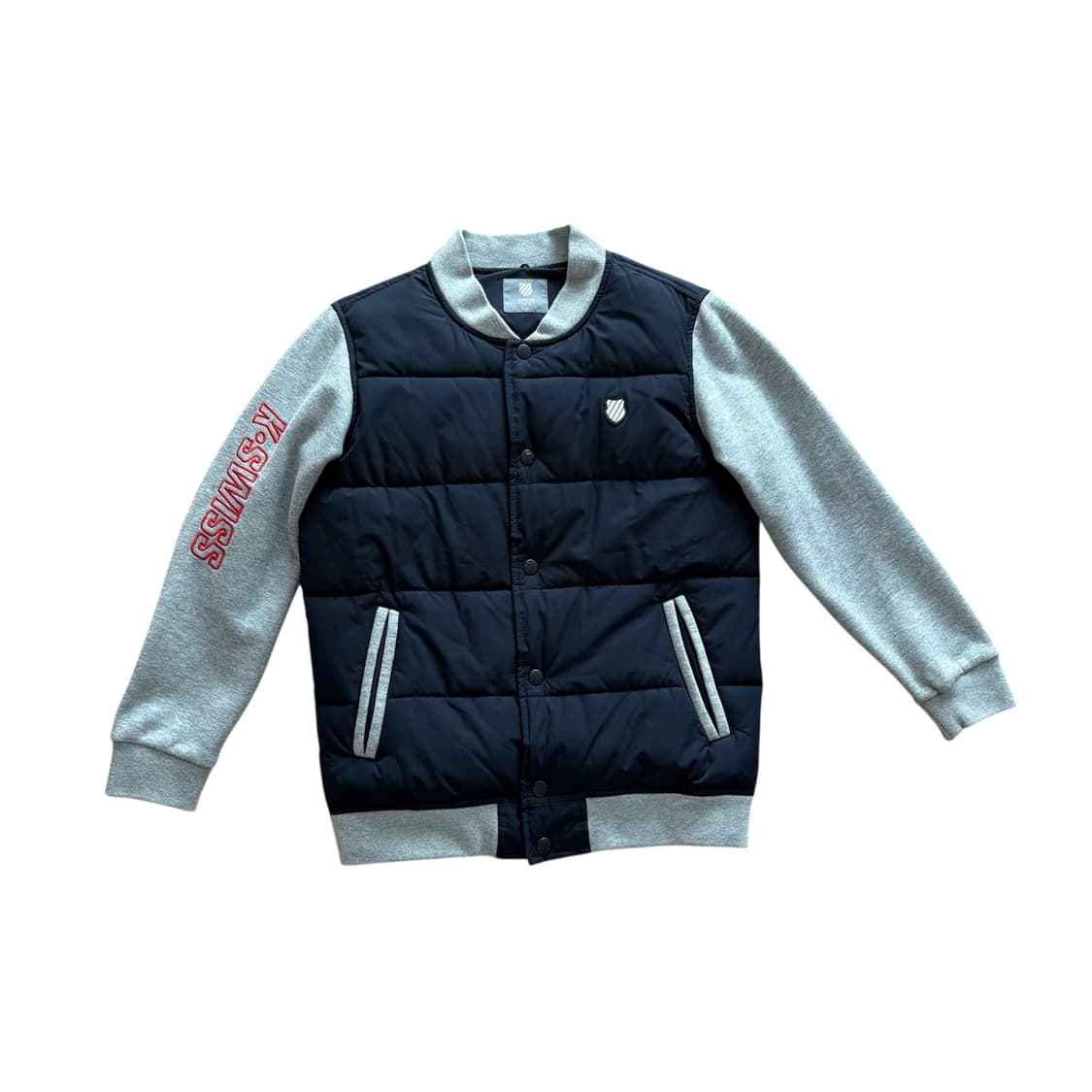 K-SWISS 맨투맨 레이어드 경량패딩 자켓  상품이미지1