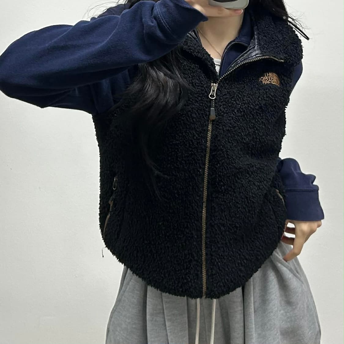 노스페이스 초코브라운 쉐르파 플리스 베스트 후리스 조끼(100) 상품이미지1