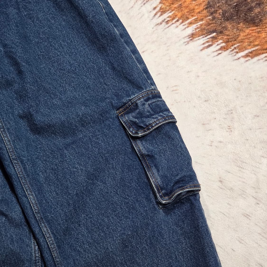 빈티지 진청 카고 데님팬츠 상품이미지3