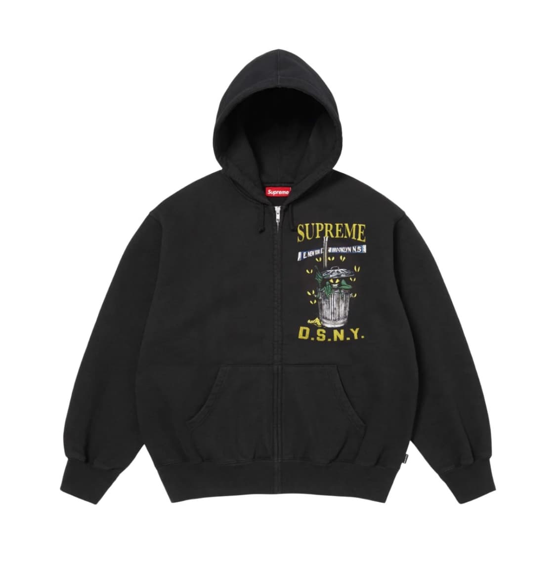 슈프림 x DSNY 집업 후드 스웨트셔츠 블랙 - 26SS 상품이미지1