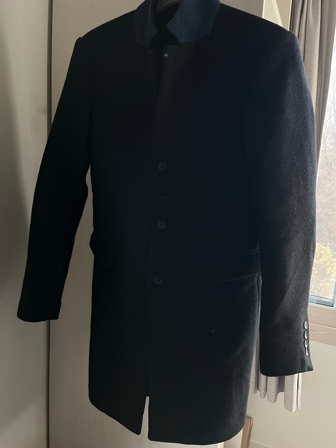 Diesel 스탠드 카라 울혼방 코트 상품이미지3