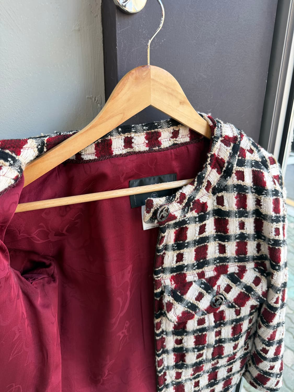 38/ 샤넬 은장로고 버튼 트위드 집업 자켓 상품이미지7