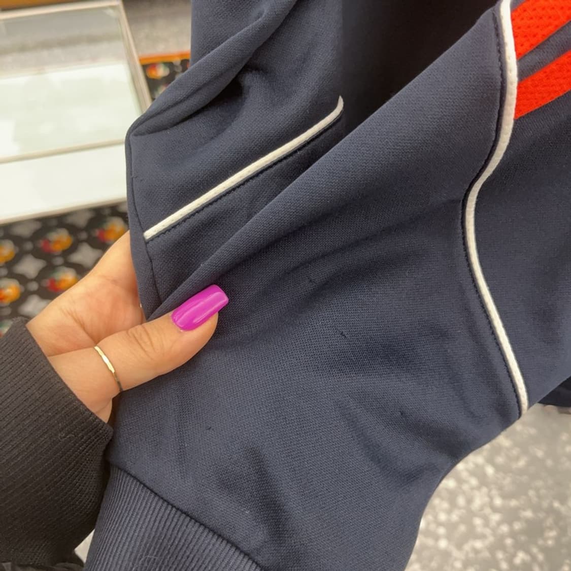 아디다스 레트로 Y2K 스포티 오렌지 배색 져지 집업 L C07181 상품이미지8