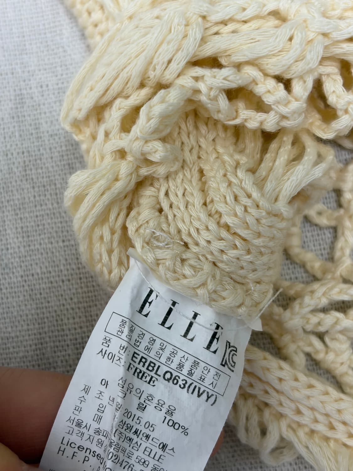 [elle] 엘르 크로쉐 그물 니트  상품이미지5