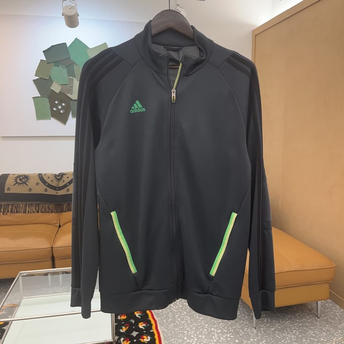 아디다스 00's 레트로 네온그린 져지 집업 105 C07132 상품이미지3