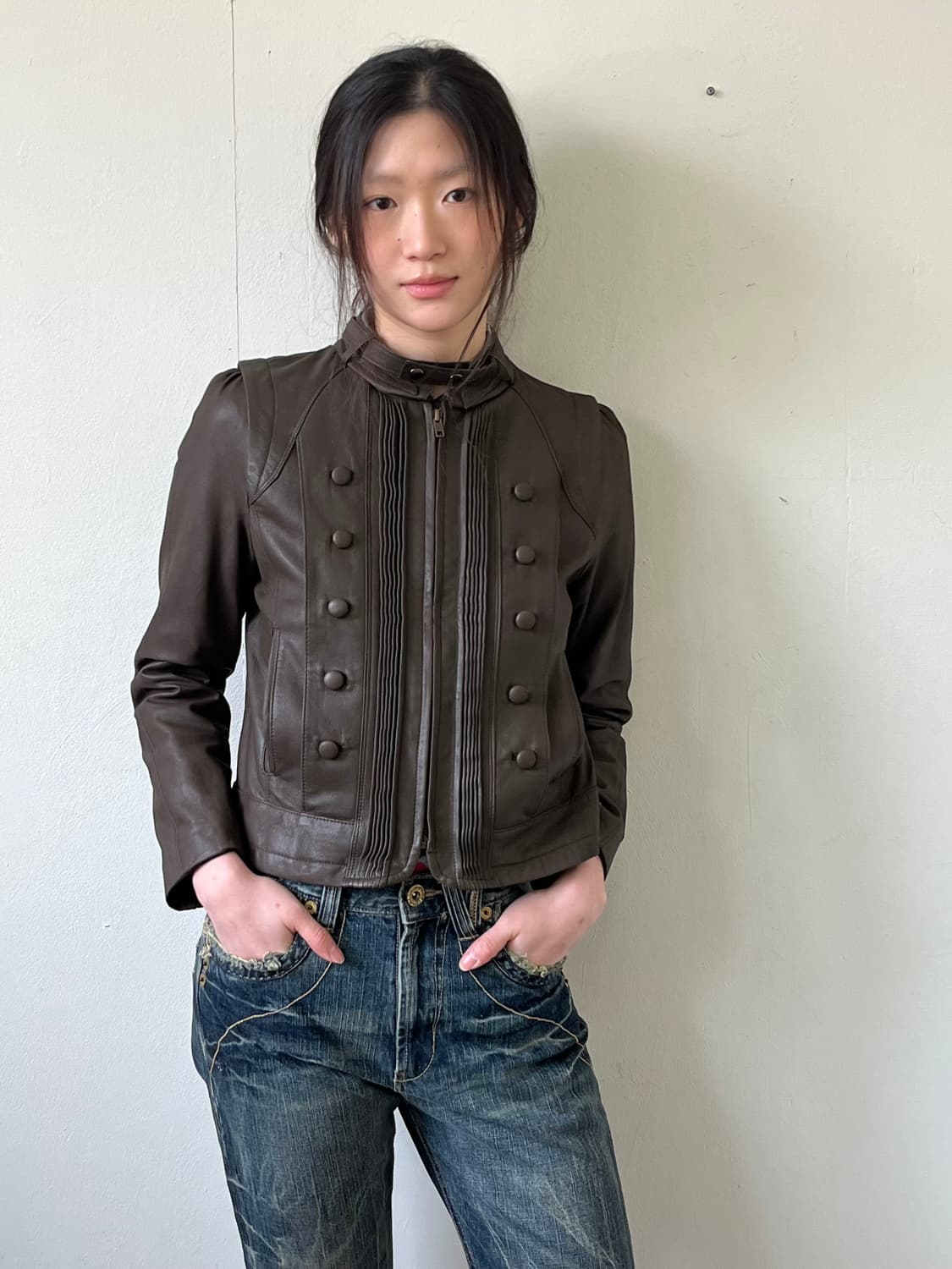 HONG SUNG WAN 나폴레옹 레더자켓 상품이미지4