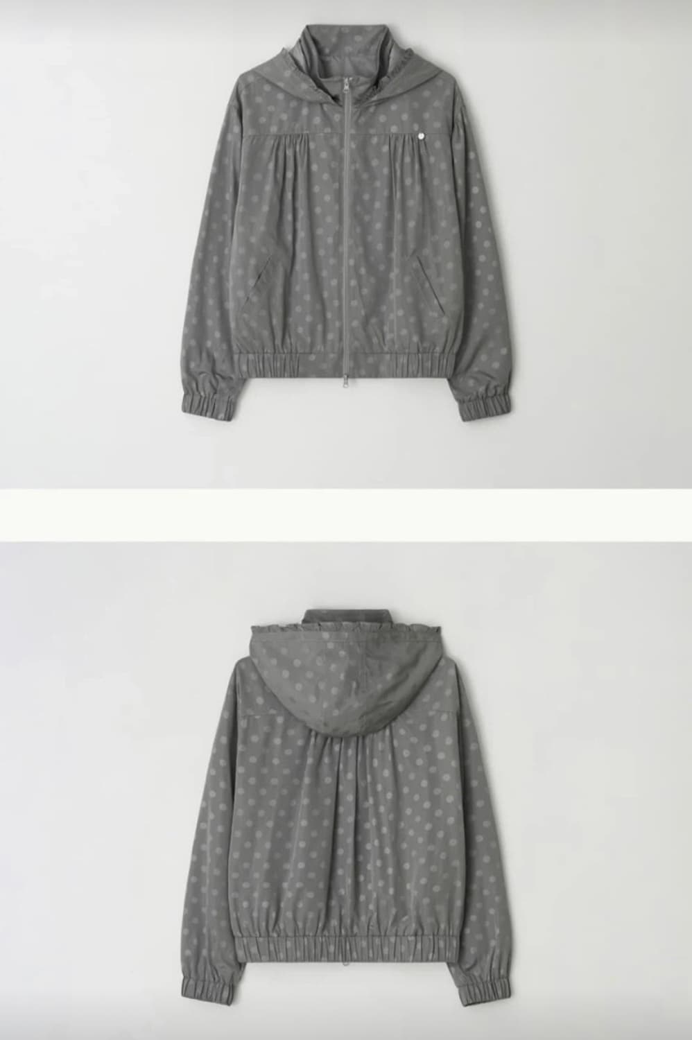 (새상품)론론-GREY DOT PENDANT FRILL HOODIE 상품이미지6