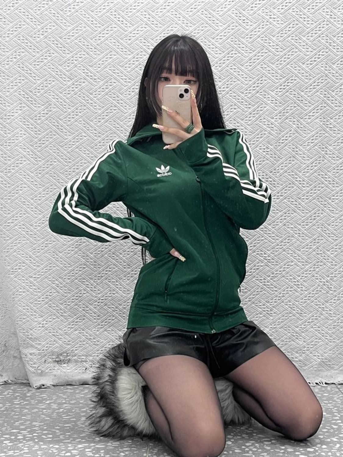 아디다스 빈티지 레트로 Y2K 유로파 그린 져지 집업 100 C09958 상품이미지1