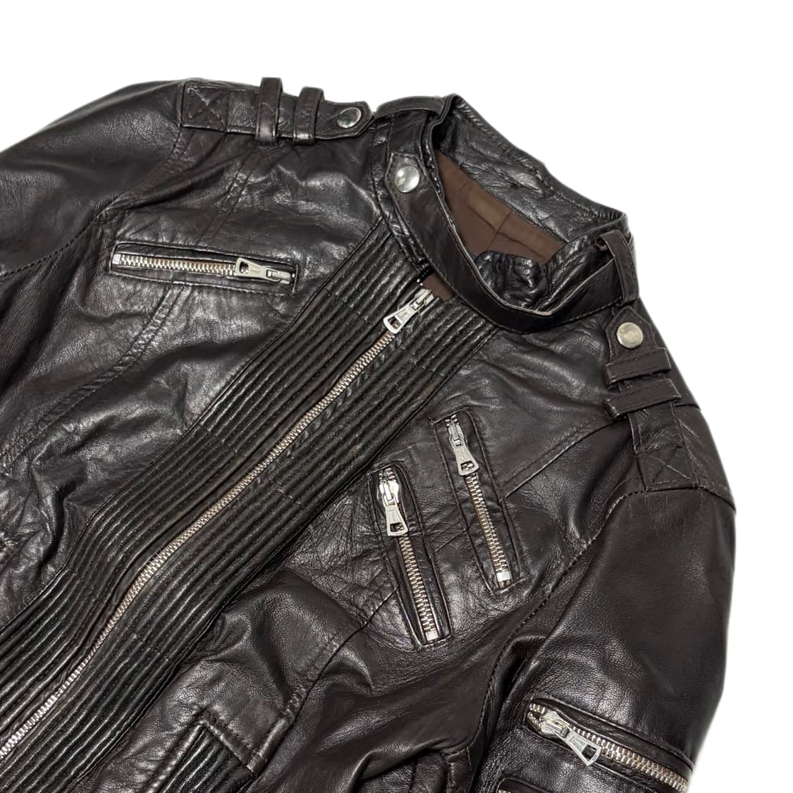 Kosmika vera pelle leather jacket 상품이미지3