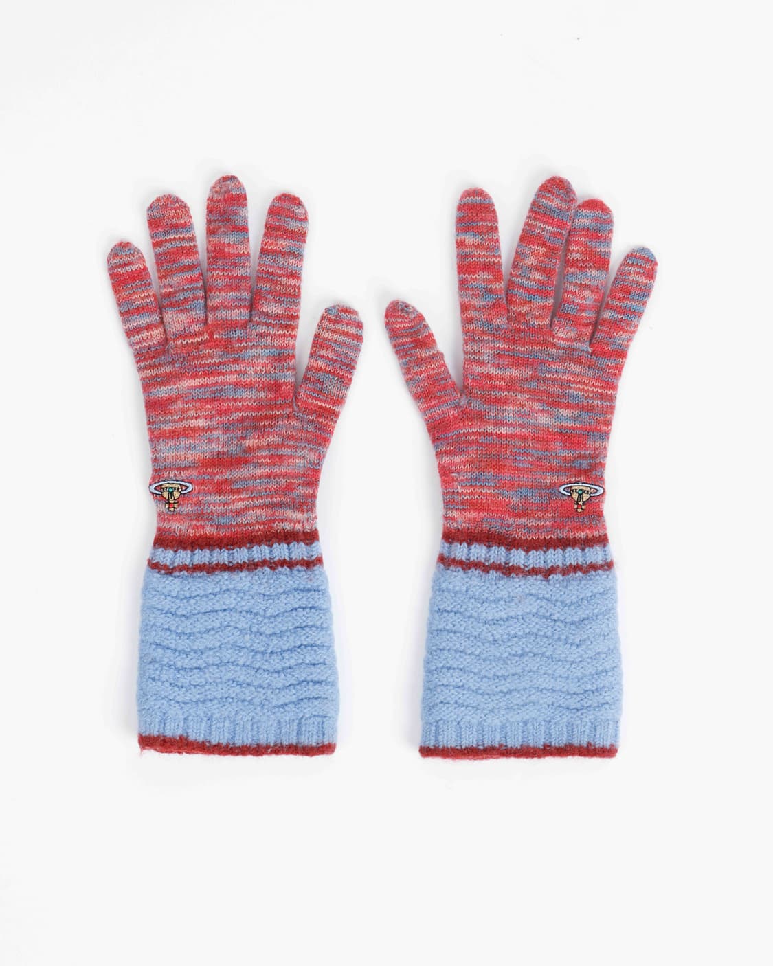 [Vivienne Westwood] 울 니트 장갑(Red&SkyBlue) 상품이미지2