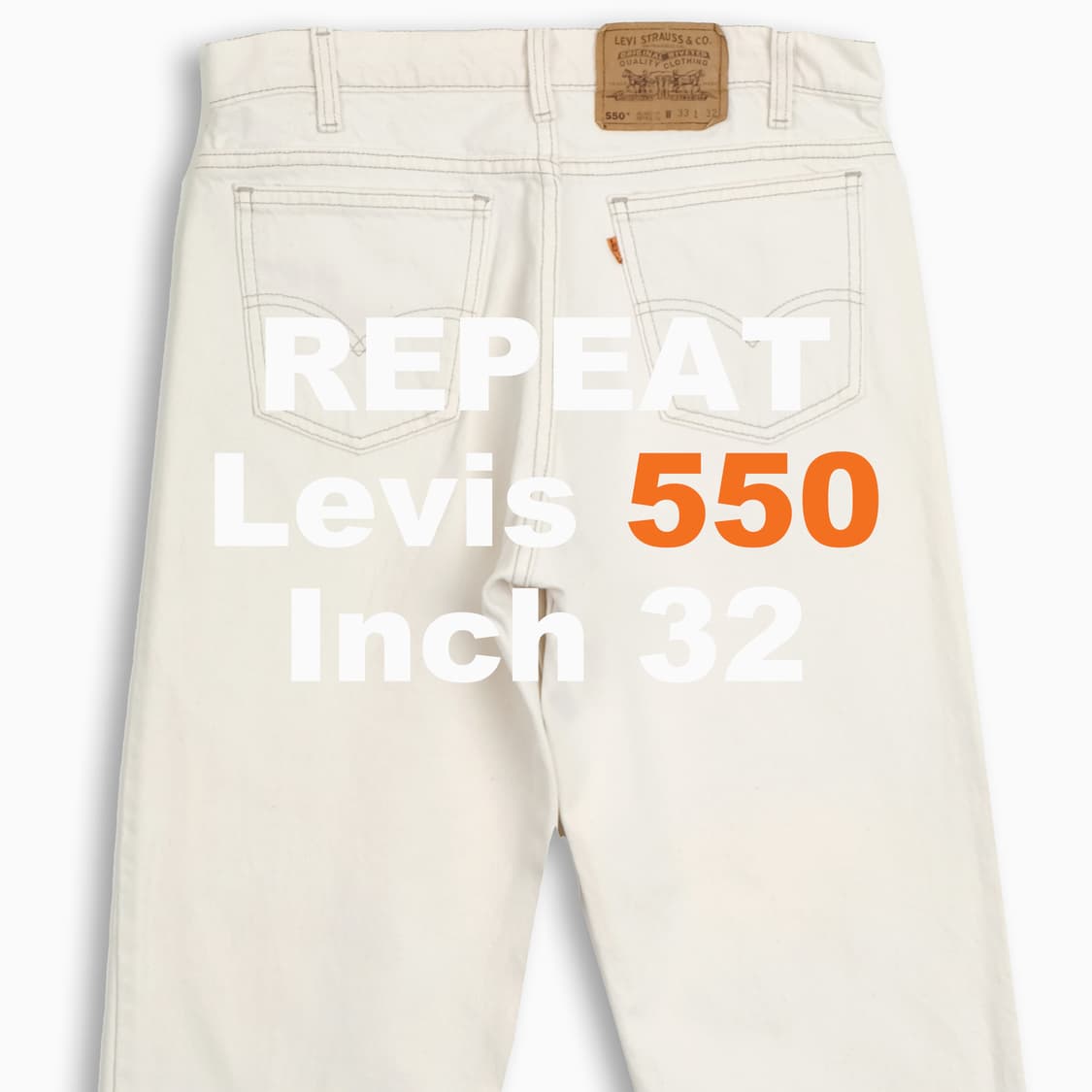 리바이스 550 오렌지탭 화이트진 90sUSA 32인치 OR5503346 상품이미지1