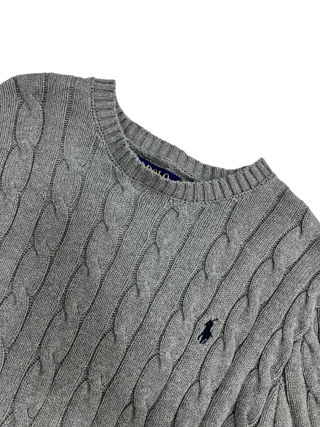 폴로 랄프로렌 케이블 니트 회색 M 상품이미지2