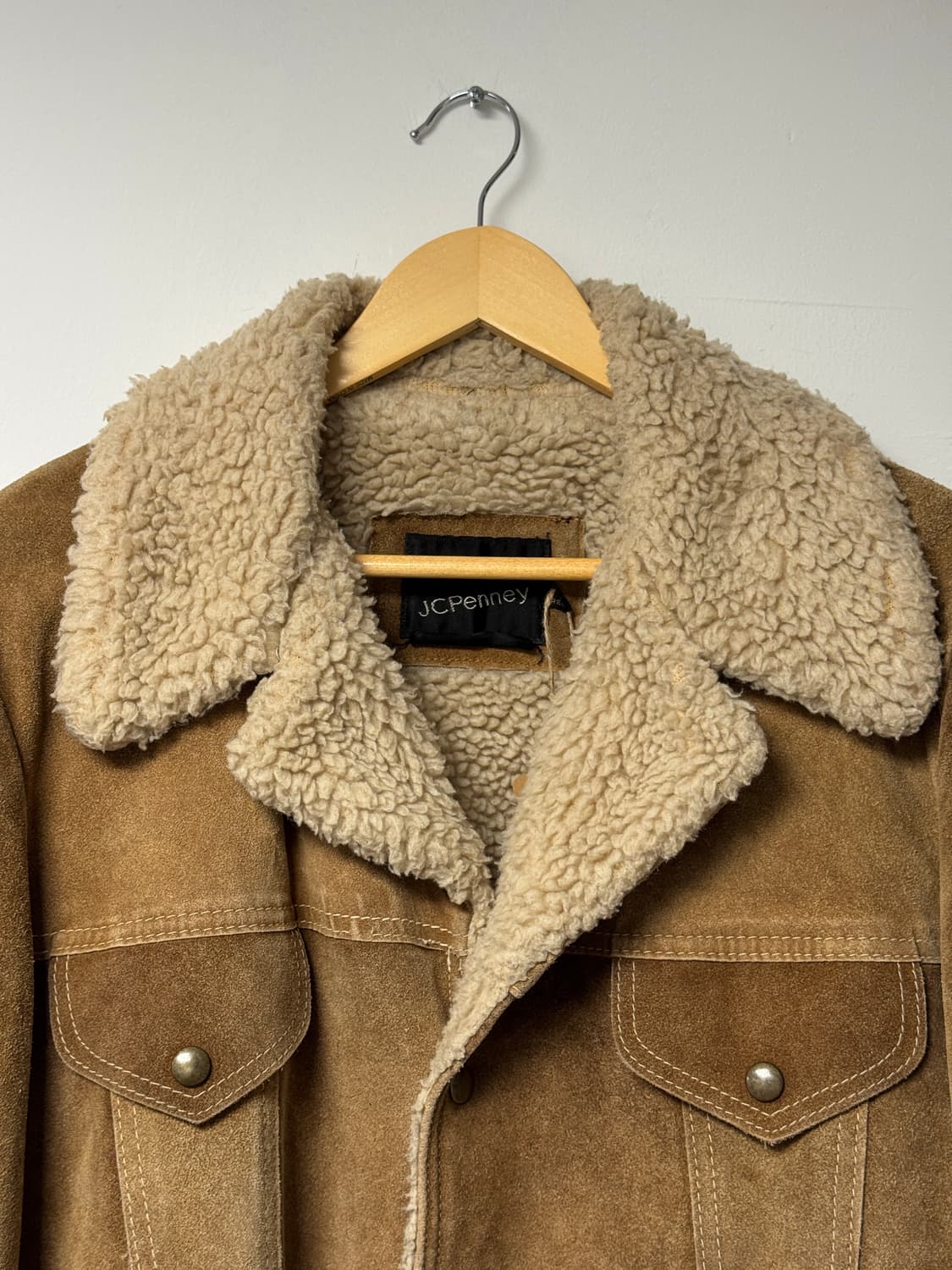 JC PENNEY 카우레더 쉐르파 자켓 빈티지 80s L 상품이미지2