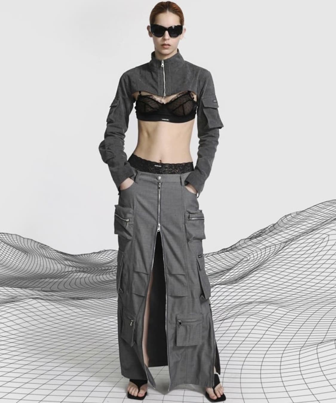 배드블러드 카고 스커트 롱 xs 사이즈 상품이미지3