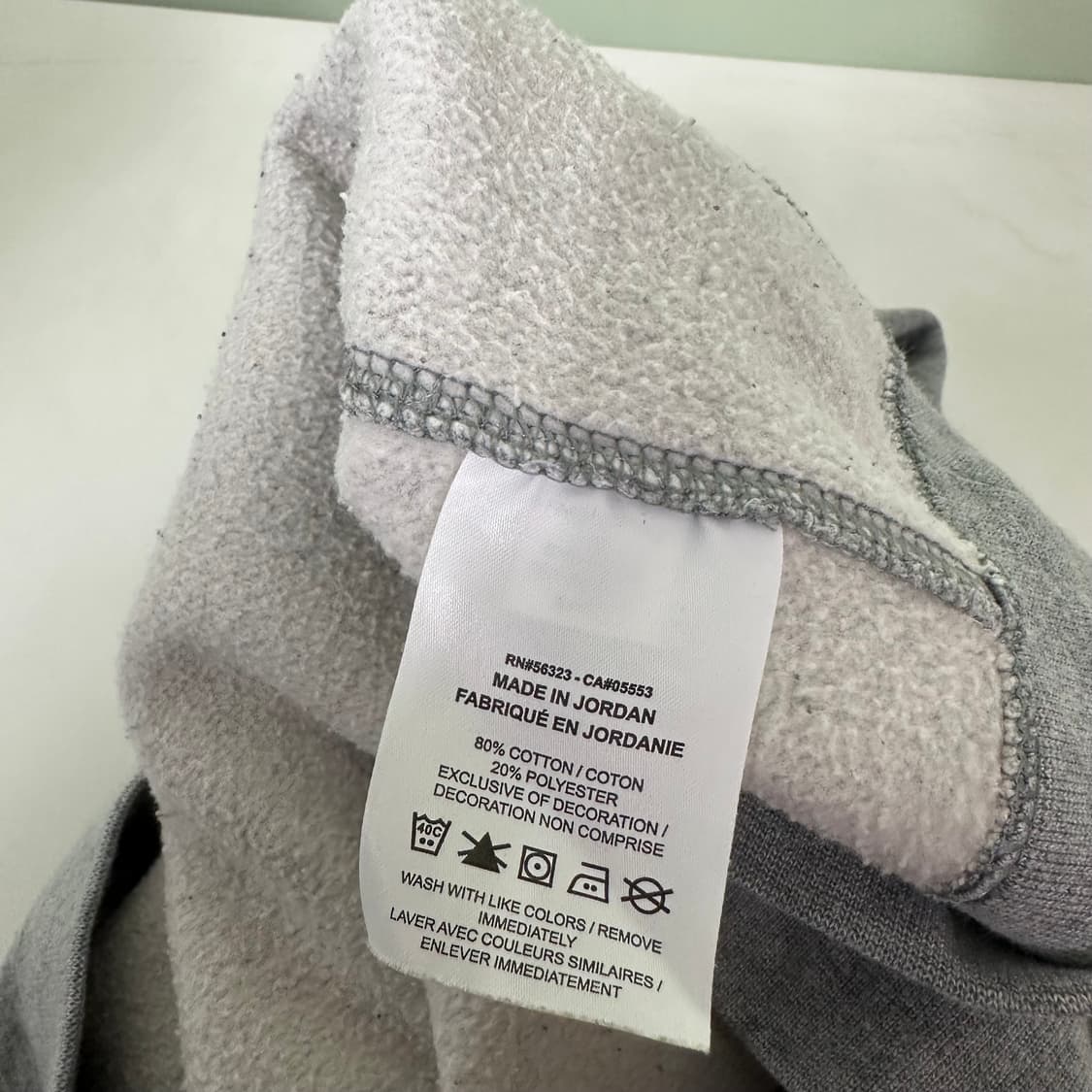 100 M 나이키 USA 기본로고 그레이 오버핏 코튼 맨투맨 상품이미지6