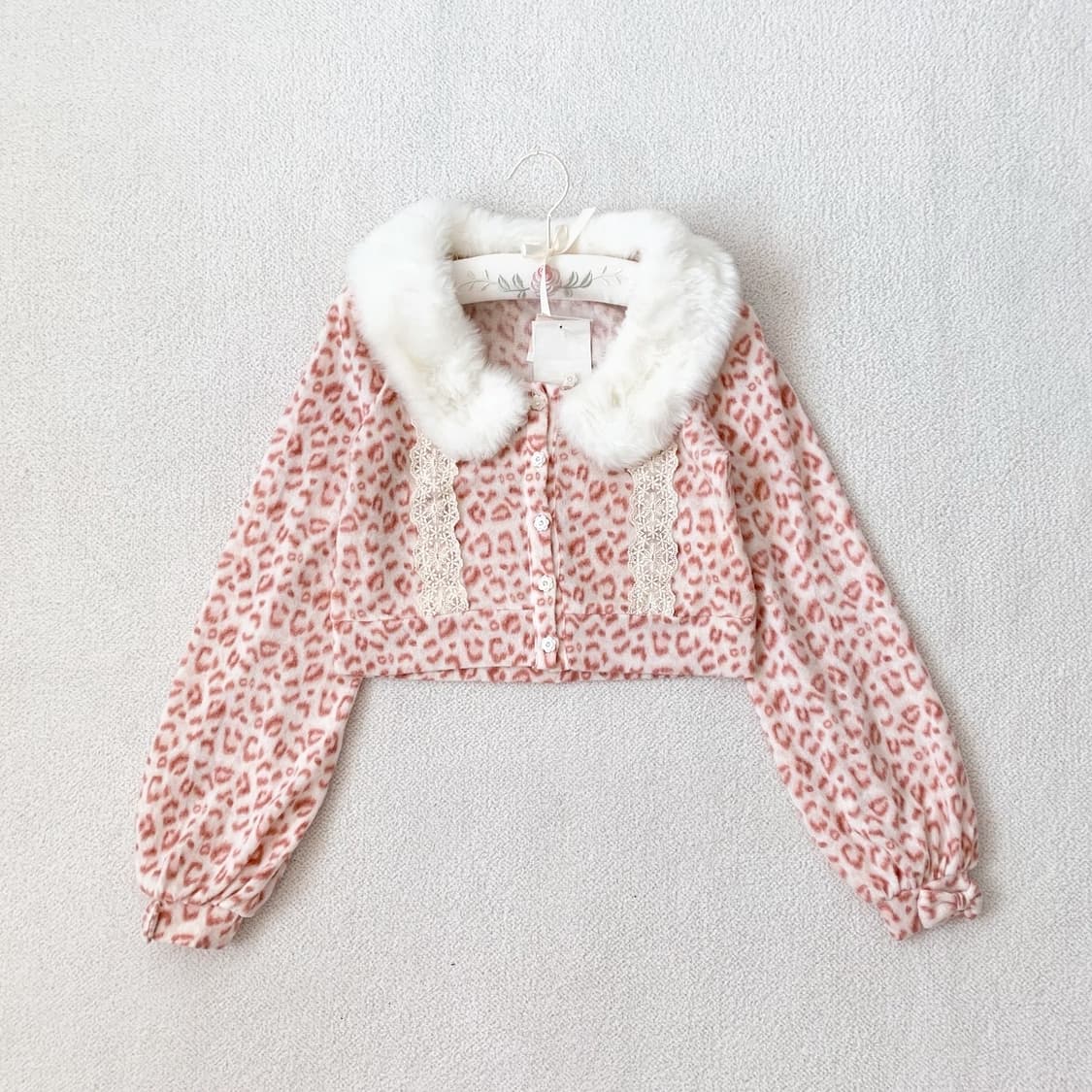 Liz lisa 히메 핑크레오파드 갸루 퍼 가디건 상품이미지2