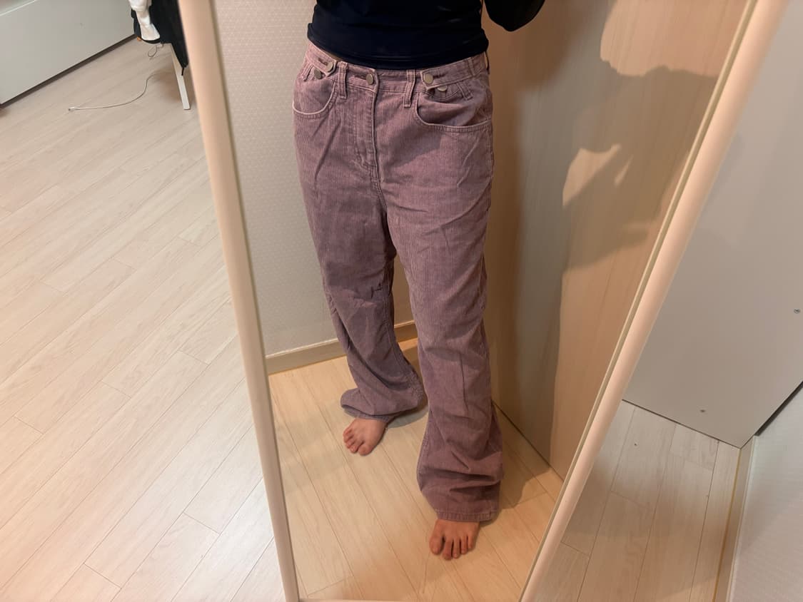 더스티 퍼플 코듀로이 팬츠 상품이미지1