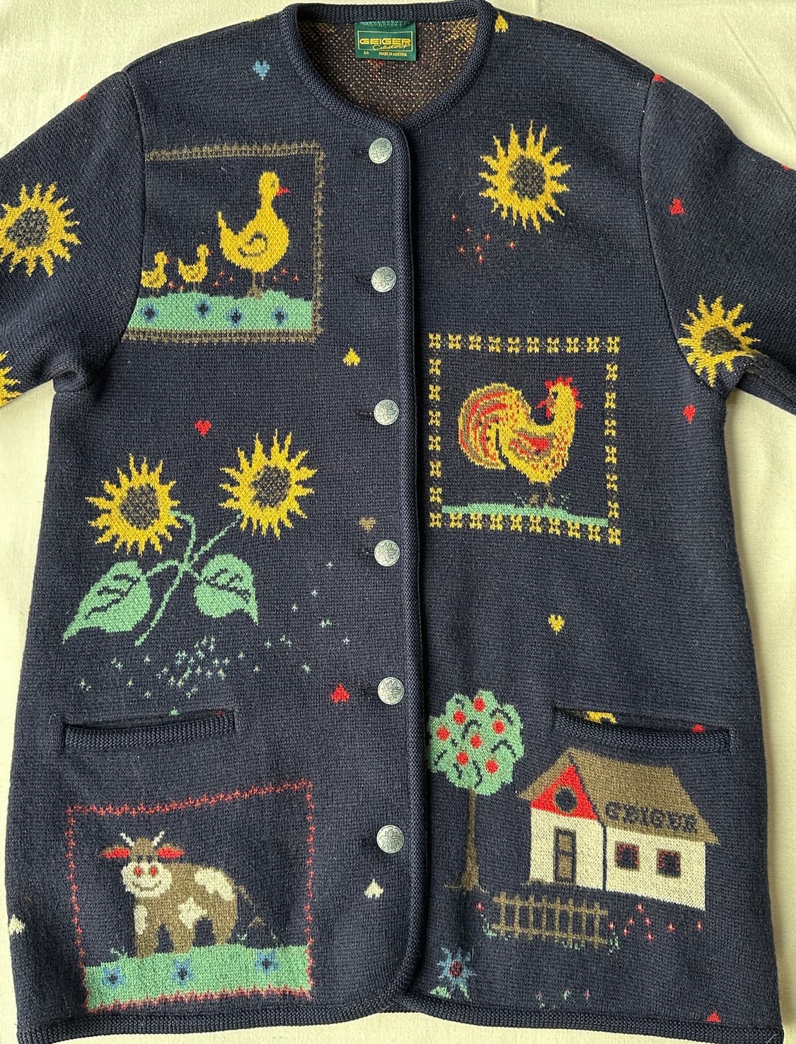 오스트리아 가이거 알프스 티롤리안 울 가디건 44 상품이미지3