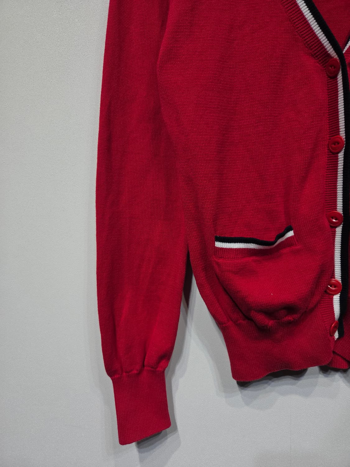 티니위니 브이넥 배색 니트 가디건 상품이미지4