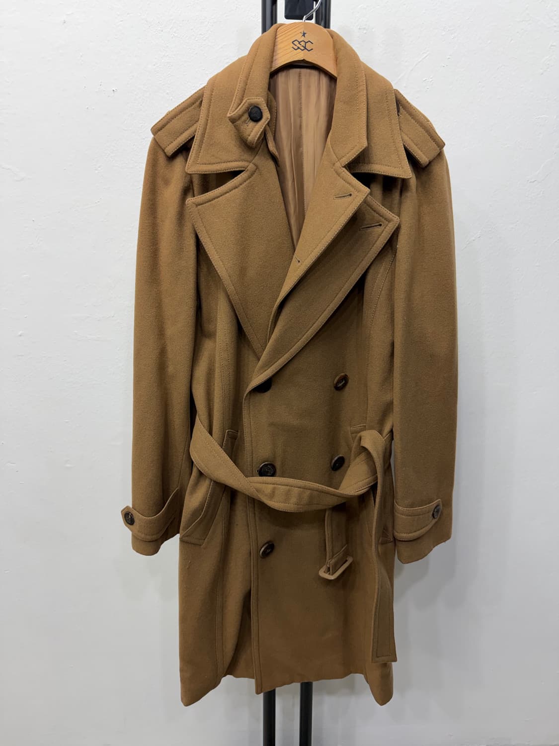 정품) 우영미 여성 카멜색 벨트 트렌치 코트 46(66) 상품이미지1