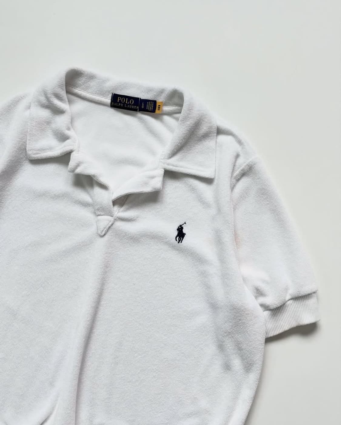 Polo 폴로 신형라벨 화이트 테리 pk 반팔  상품이미지4
