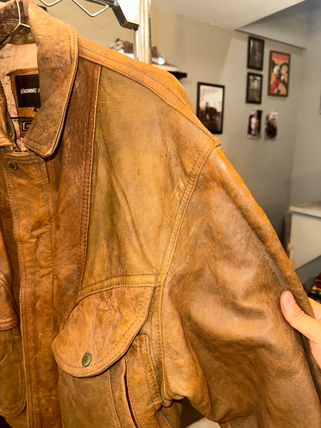 90’s D’ Homme A homme shell-leather JK 상품이미지8