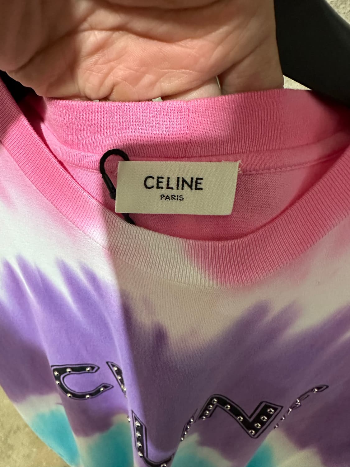 셀린느 스터드 로고 타이다이 반팔 상품이미지2