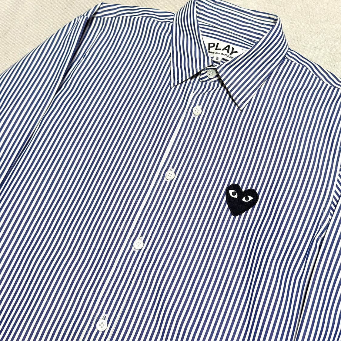 🫶🏻 꼼데가르송 블랙 와펜 스트라이프 셔츠 🫶🏻 상품이미지2