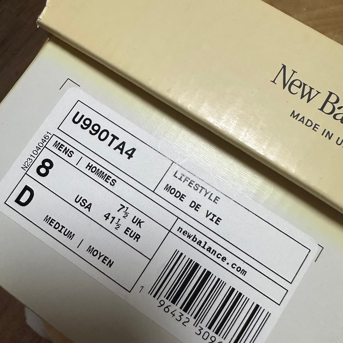 뉴발란스 990v4 메이드 인 USA 그레이 스웨이드 상품이미지3