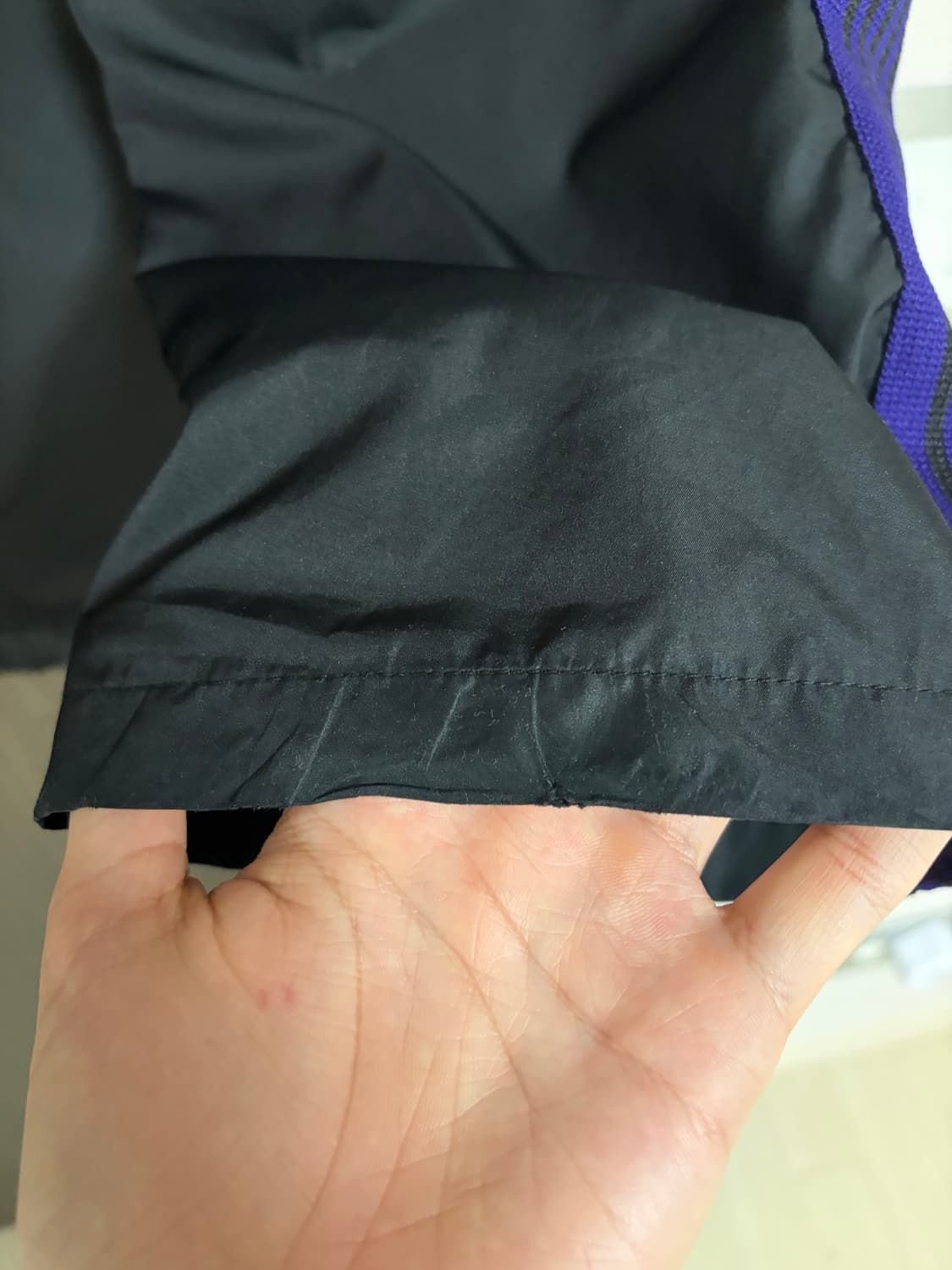 S) Needles X Beaver 별주 블랙 퍼플 트랙 팬츠 상품이미지3