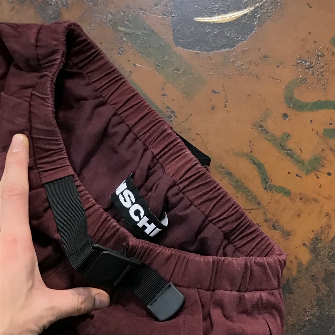 Mschf 미스치프 버건디 헤비코튼 밴딩 조거 팬츠 허리 24 26 상품이미지5