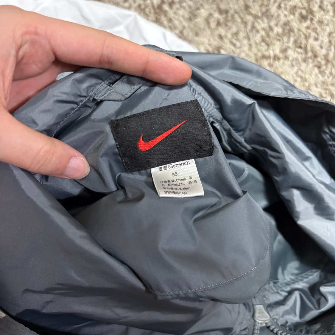 M-L 나이키 90s 그레이 아노락 반집업 바람막이 조끼 상품이미지4